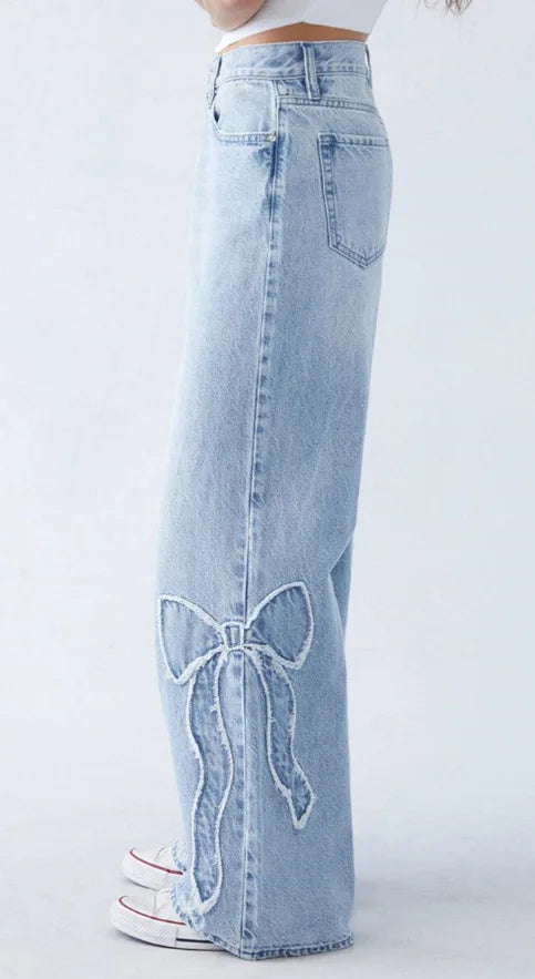 Straight-Leg Denim Jeans 'Ribbon'