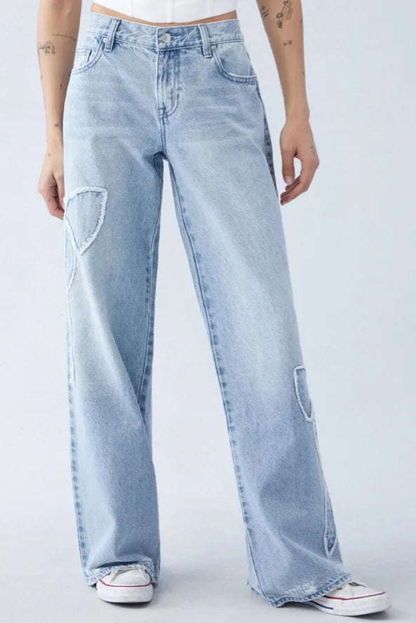Straight-Leg Denim Jeans 'Ribbon'