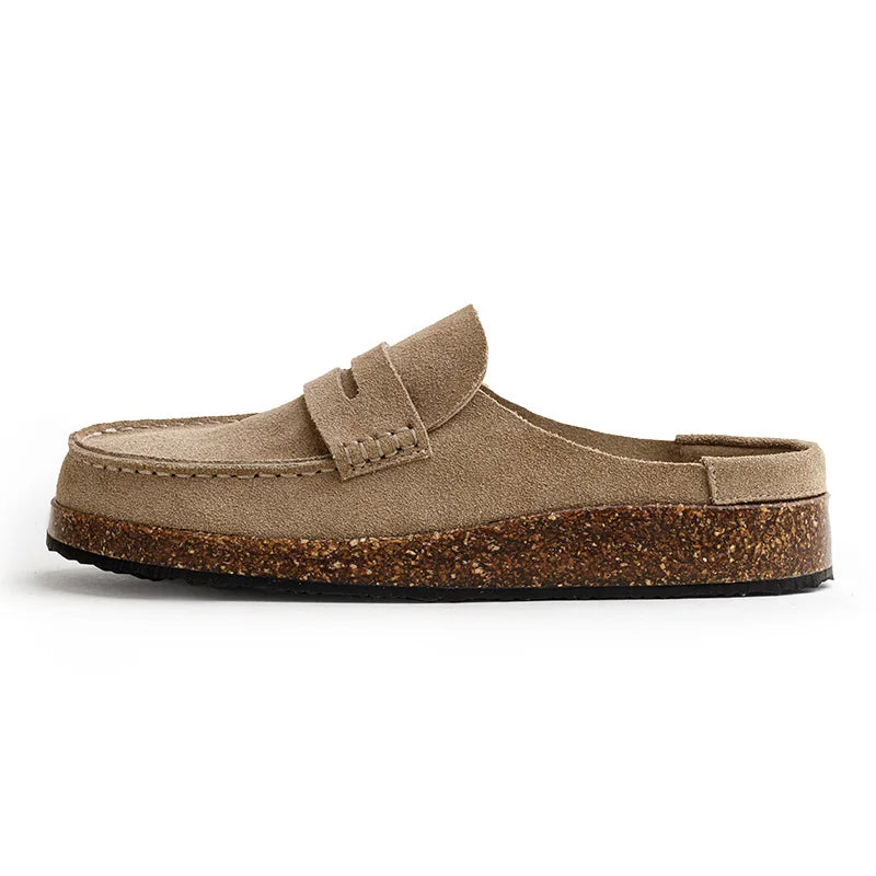 Khaki Loafer Clogs