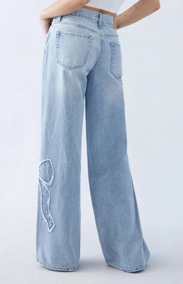 Straight-Leg Denim Jeans 'Ribbon'
