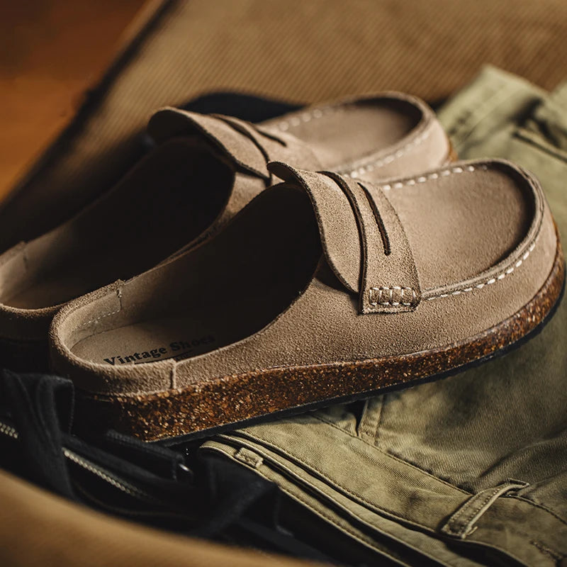 Khaki Loafer Clogs
