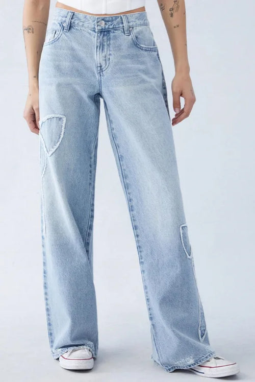 Straight-Leg Denim Jeans 'Ribbon'