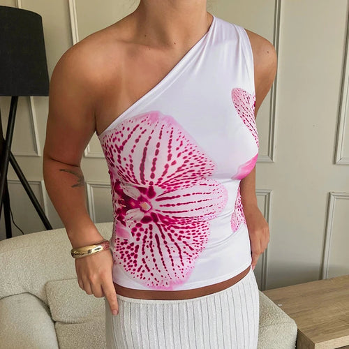 Floral Asymmetric Top 'Lily"
